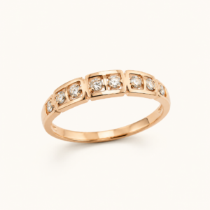 Anillo chapado en rodio
