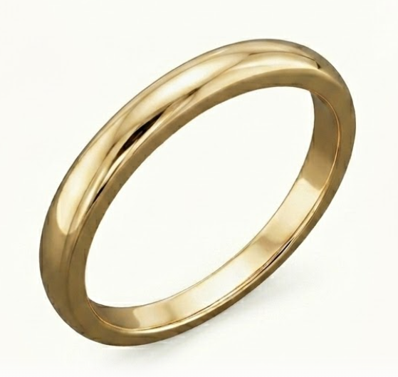 Anillo de oro redondo